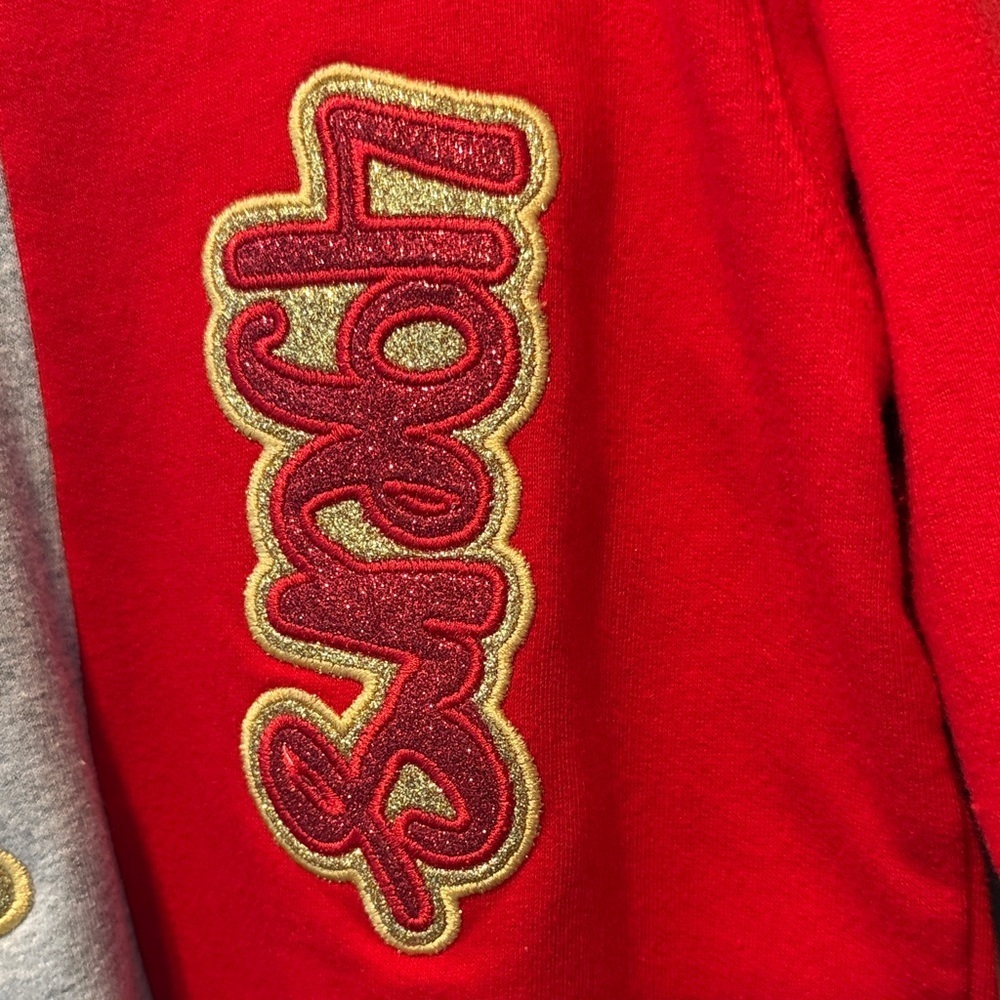 Kids Two-Tone Sweatshirt - Gray and Red - Picture 3 of 4